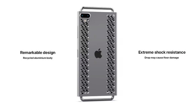 Concept iPhone 12 “điên rồ” chưa từng thấy, trông chẳng khác gì cái bàn nạo phô mai được gắn bánh xe như Mac Pro - Ảnh 4.