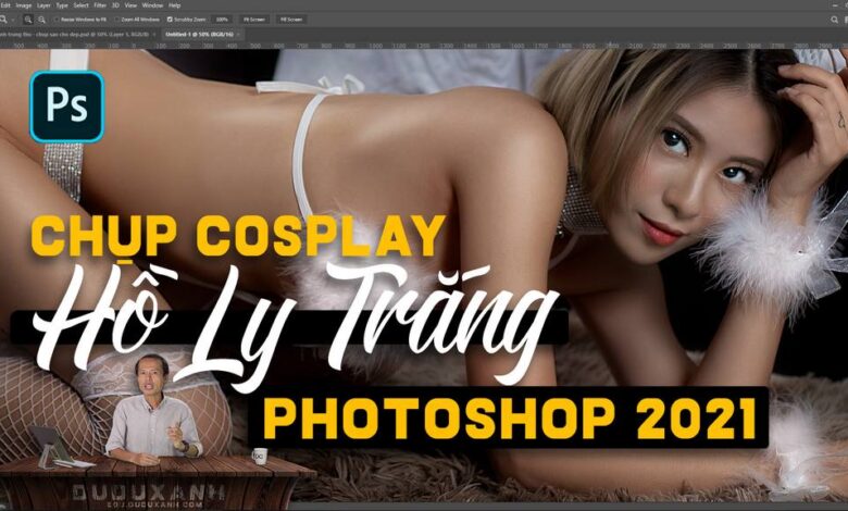 Photo of Chụp và hậu kỳ cosplay hồ ly trắng bằng Photoshop 2021 | Duduxanh (Vlog 9)